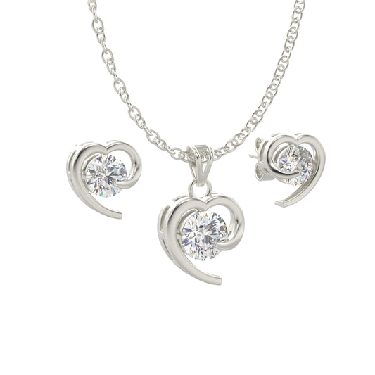 Silver Mystique Romance Pendant Set