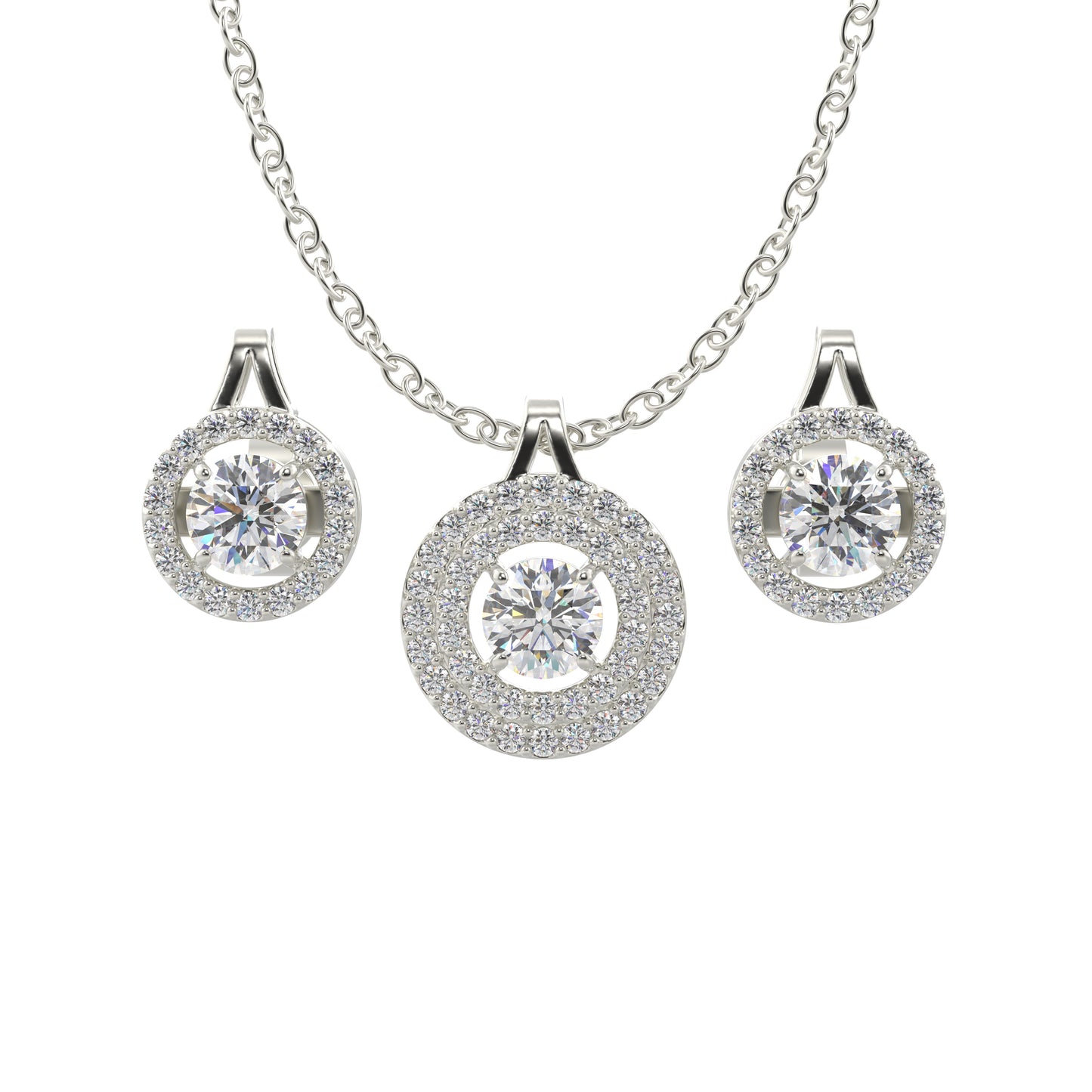 Silver Mirth Pendant Set