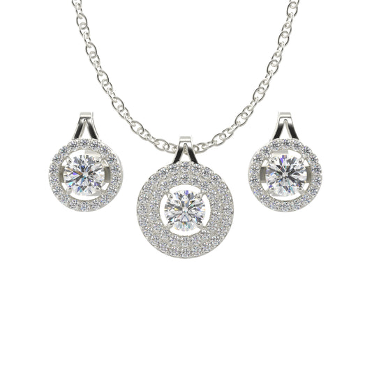 Silver Mirth Pendant Set