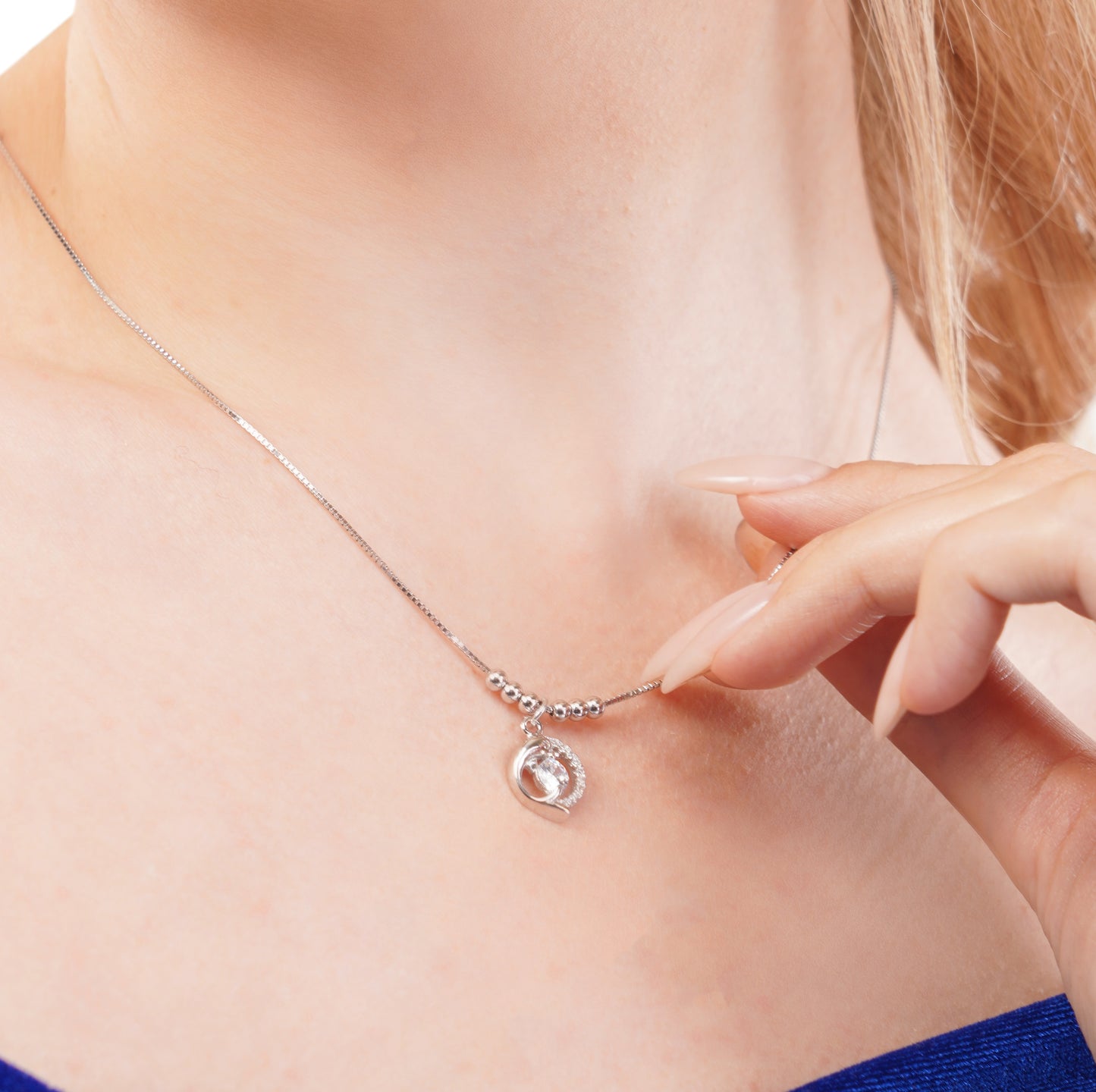 Silver Falling Dew Pendant