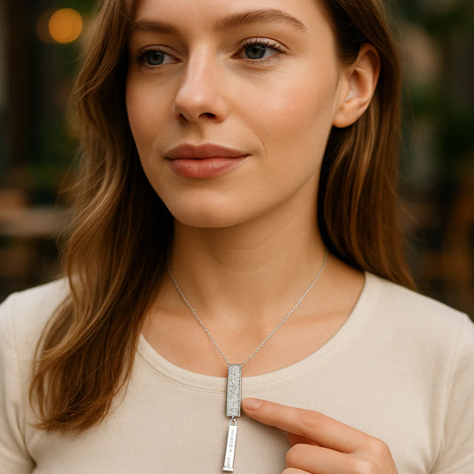Silver Love Bar Pendant